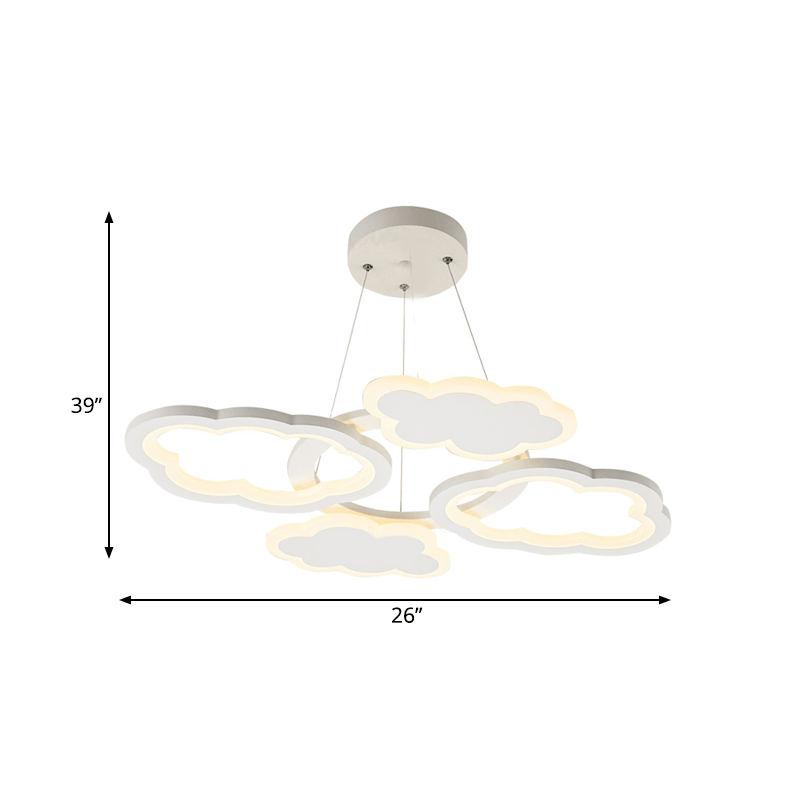 Lena’s Nordic Acrylic Cloud Led Bedroom Pendant - Warm/White Light Lighting