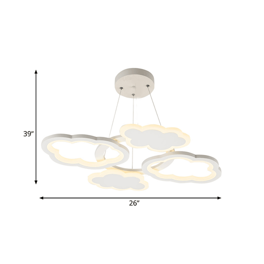 Lena’s Nordic Acrylic Cloud Led Bedroom Pendant - Warm/White Light Lighting