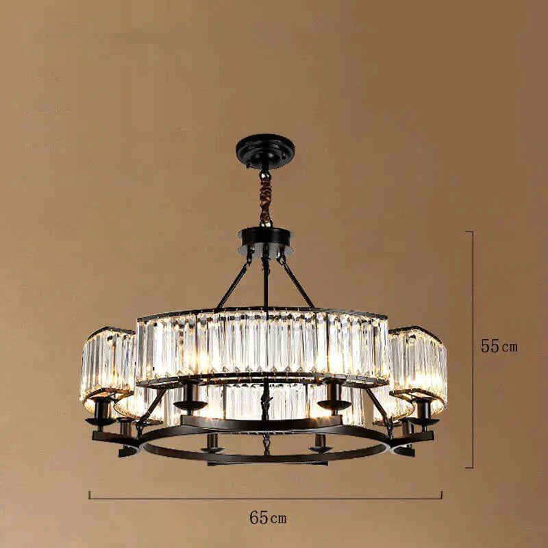 Modern Amreican Industrial Crystal Ceiling Lights E14 Led Lamp For Living Room Bedroom Kitchen