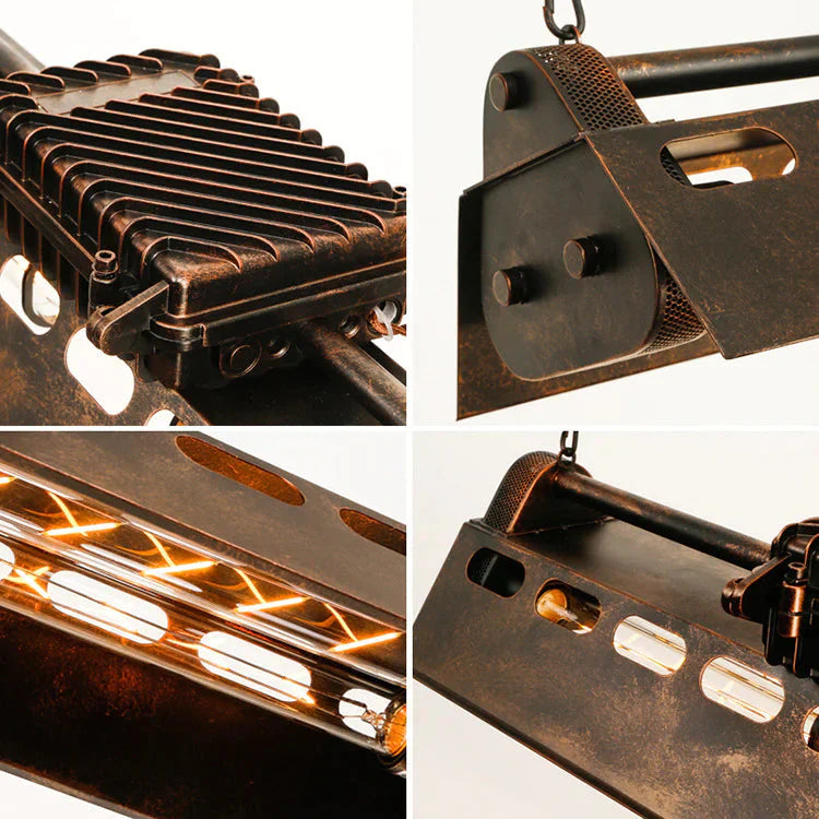 Gold Retro Industrial Chandelier Iron Lamps Pendant