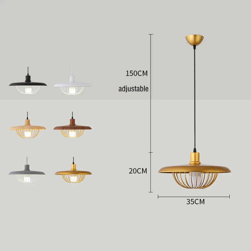 Creative Wood - Colored Flying Saucer Chandeliers Small / Black Pendant