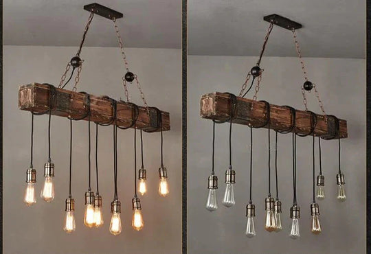 American Retro Boat Wooden Chandelier Creative Personalized Wooden Chandelier Pendant
