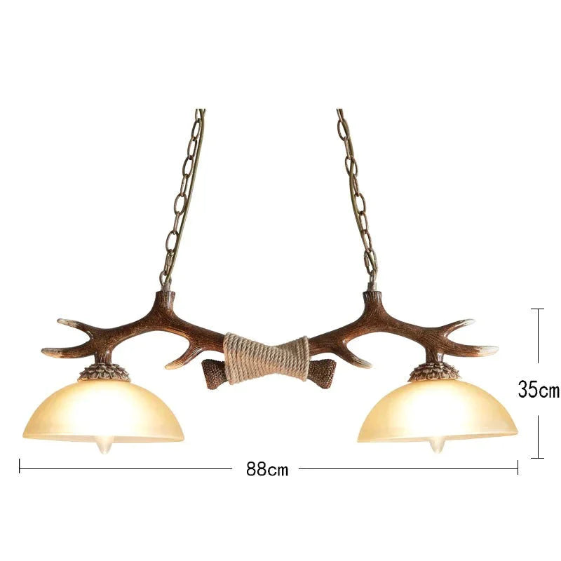 Personalized Antique Creative Glass Antler Chandelier In Living Room And Dining As Show Pendant