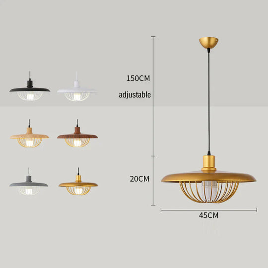 Creative Wood - Colored Flying Saucer Chandeliers Large / Black Pendant