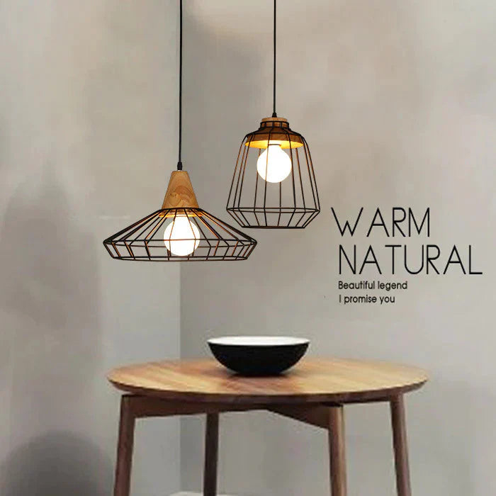 American Country Individual Log Chandelier Nordic Inn B & Restaurant Bedroom Simple Retro Iron Wire