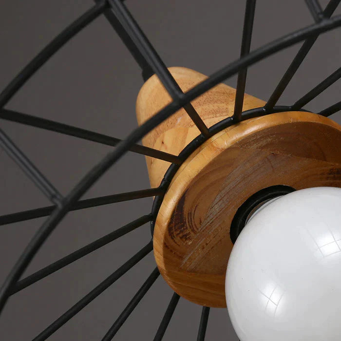 American Country Individual Log Chandelier Nordic Inn B & Restaurant Bedroom Simple Retro Iron Wire