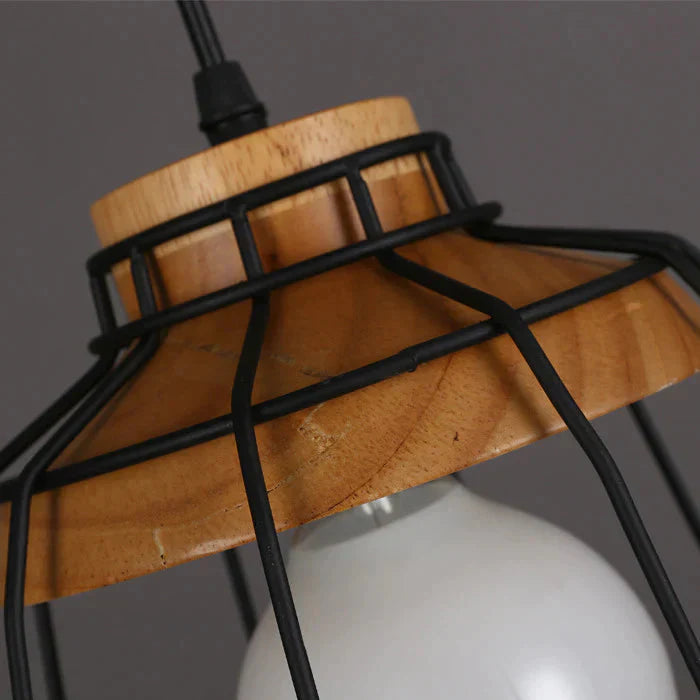 American Country Individual Log Chandelier Nordic Inn B & Restaurant Bedroom Simple Retro Iron Wire