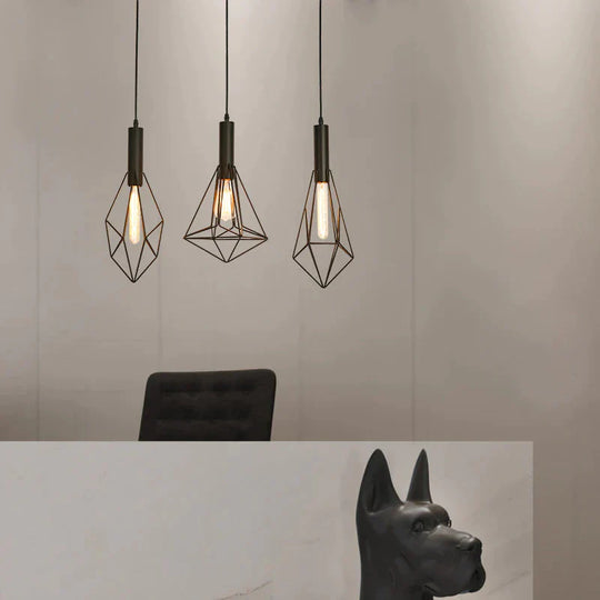 Decorative Chandelier Creative Post - Modern Restaurant Bar Iron Single Dia Deng Retro Lamps Pendant