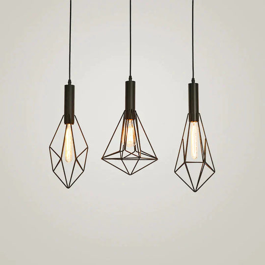 Decorative Chandelier Creative Post - Modern Restaurant Bar Iron Single Dia Deng Retro Lamps Pendant