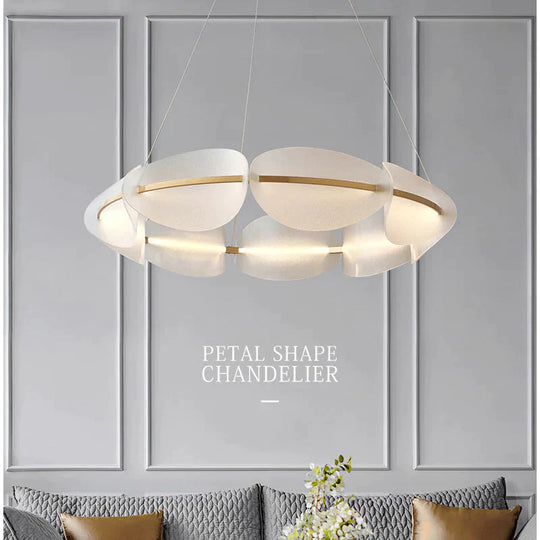 Circular Household Simple Petal Warm Chandelier Pendant