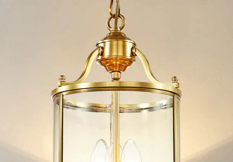 Bar Porch Corridor Chandelier Simple Copper Dining Room Study Balcony Pendant