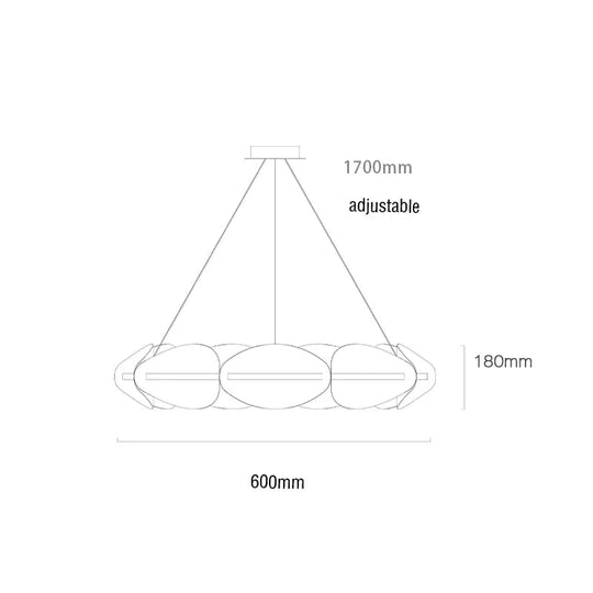 Circular Household Simple Petal Warm Chandelier Pendant
