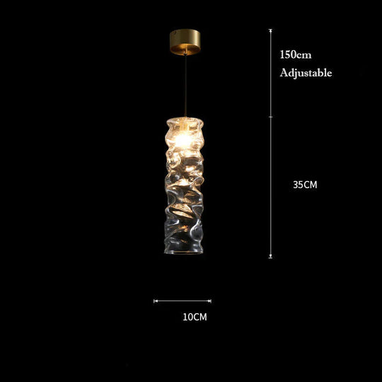 Simple Restaurant Chandelier Copper D10*H35Cm Pendant