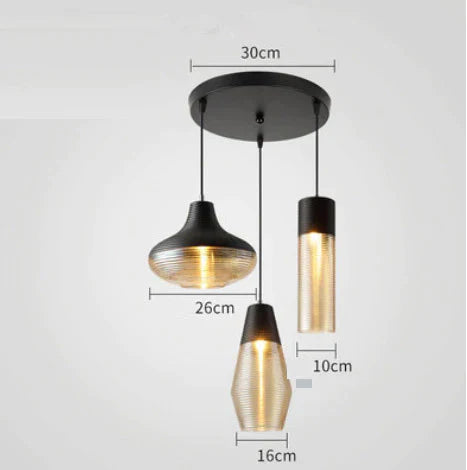 Nordic Restaurant Chandelier Creative Art Personality Modern Minimalist Coffee Shop Glass Abc -