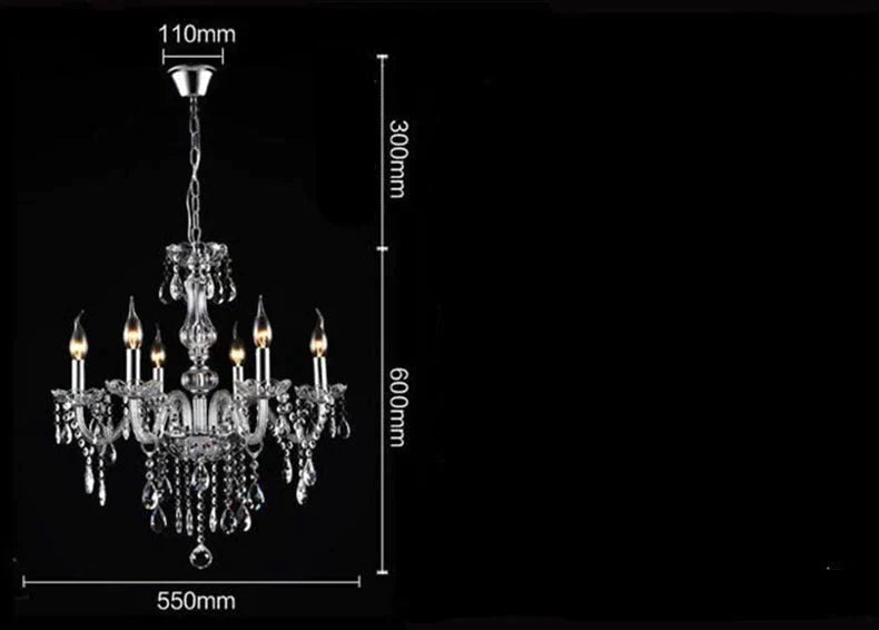 Bedroom Living Room Lamp Hotel European - Style Crystal Restaurant Chandelier Creative Lamps 6