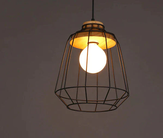 American Country Individual Log Chandelier Nordic Inn B & Restaurant Bedroom Simple Retro Iron Wire
