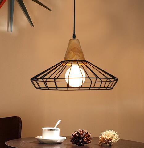 American Country Individual Log Chandelier Nordic Inn B & Restaurant Bedroom Simple Retro Iron Wire