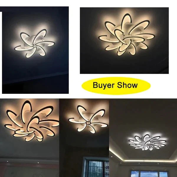 Remote Control Led Ceiling Lights With Ultra - Thin Acrylic Flush Mount Lamp