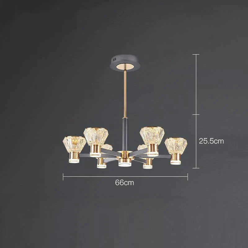 Modern Luxury Crystal Chandelier New Nordic Online Celebrity Creative Personality Pendant