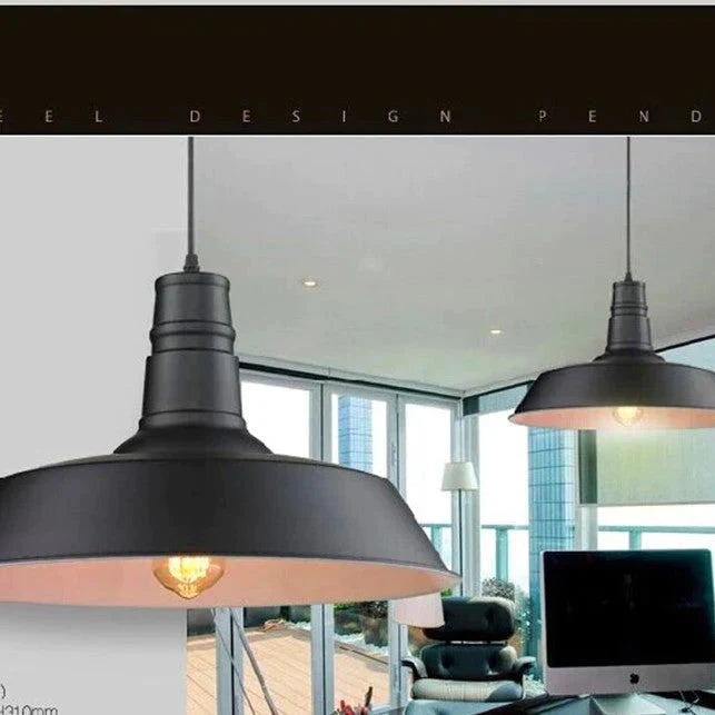Retro Personality Art Guest Dining Room Lamp Single Head Bar Lid Chandelier Pendant