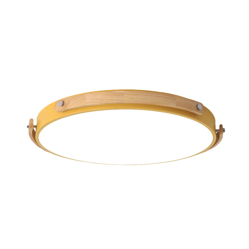 Macaron - Style Acrylic Circular Led Flush Ceiling Light - Stylish Lamp For Kid’s Bedroom And
