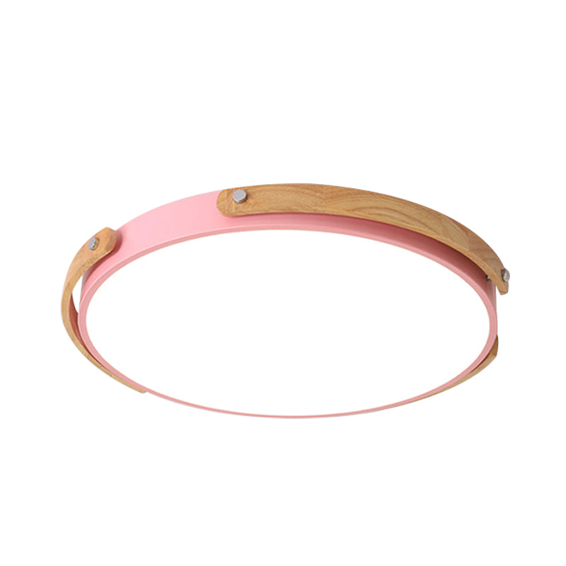 Macaron - Style Acrylic Circular Led Flush Ceiling Light - Stylish Lamp For Kid’s Bedroom And
