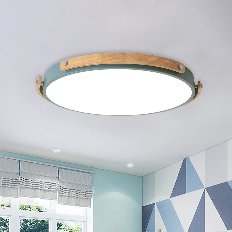 Macaron - Style Acrylic Circular Led Flush Ceiling Light - Stylish Lamp For Kid’s Bedroom And