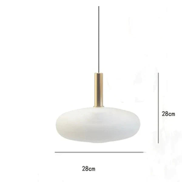 Nordic Creative Restaurant Milk White Glass Lamp Personality Postmodern Minimalist Cafe Western