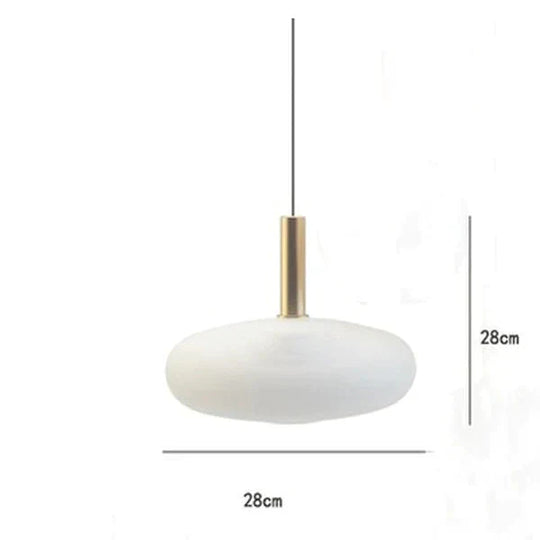Nordic Creative Restaurant Milk White Glass Lamp Personality Postmodern Minimalist Cafe Western