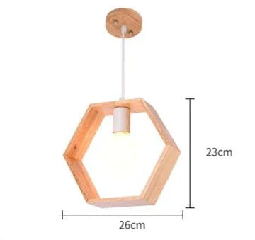 Simple Restaurant Chandelier Solid Wood Pendant