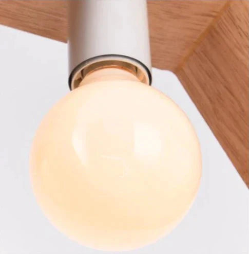 Simple Restaurant Chandelier Solid Wood Pendant