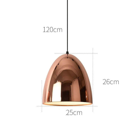 Nordic Modern Simple Gold Round Single - Headed Restaurant Chandelier E 25Cm Rose Gold / No Light