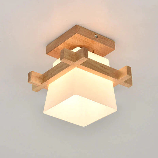 Solid Wood Aisle Lamp Simple Art Restaurant Corridor Porch Wooden Ceiling