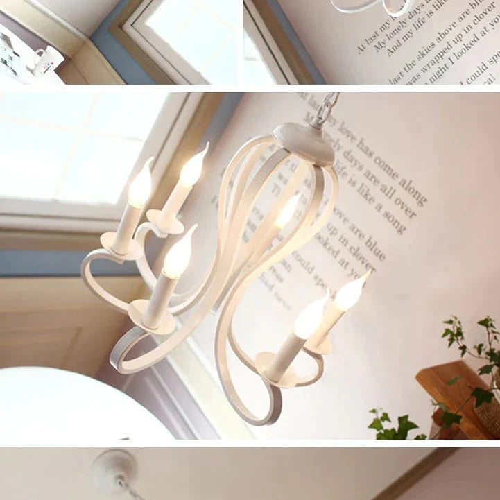 Creative Simple Candle Lamp Personalized Iron Art Living Room Dining Bedroom Clothing Store Style