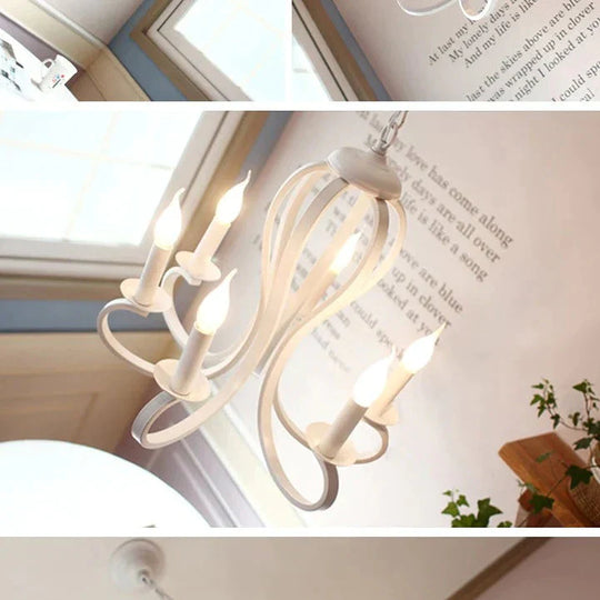 Creative Simple Candle Lamp Personalized Iron Art Living Room Dining Bedroom Clothing Store Style