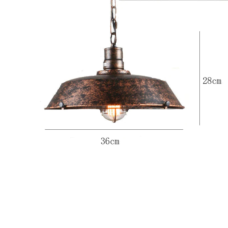 Retro Personality Art Guest Dining Room Lamp Single Head Bar Lid Chandelier Pendant