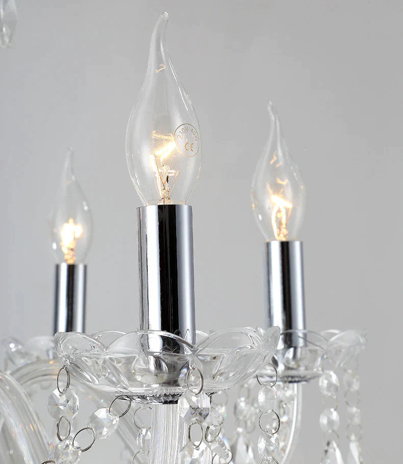 Bedroom Living Room Lamp Hotel European - Style Crystal Restaurant Chandelier Creative Lamps Pendant