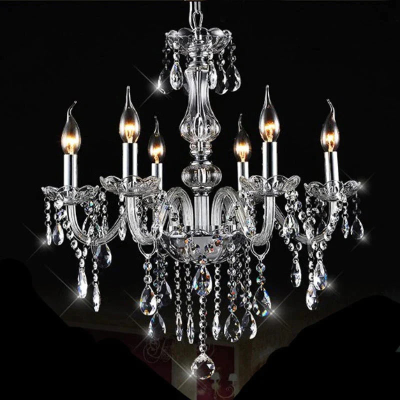 Bedroom Living Room Lamp Hotel European - Style Crystal Restaurant Chandelier Creative Lamps Pendant