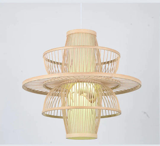 Bamboo Lanterns Restaurant Simple Tearoom Home Stay Chandelier Pendant