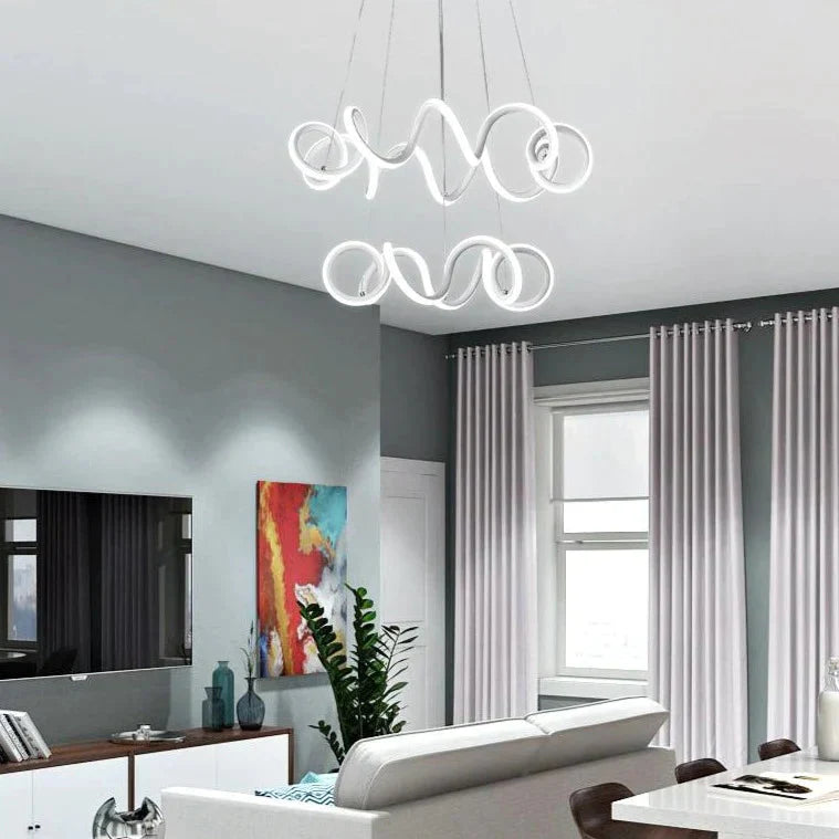 Creative Two - Headed Living Room Dining Led Chandelier Chandeliers Double 110W / White Light 6500K
