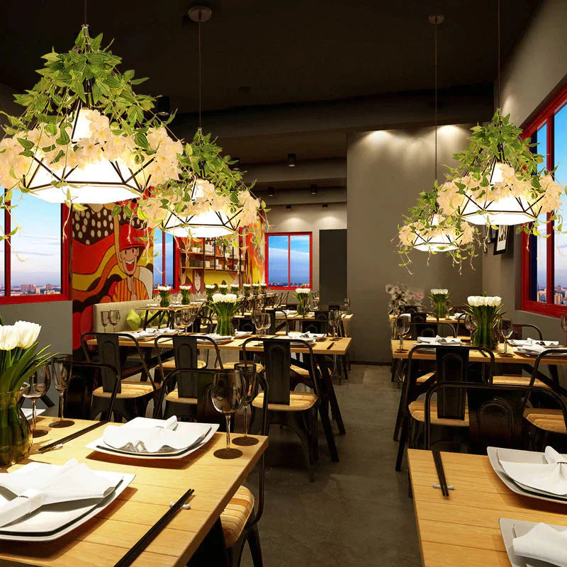 Plant Chandelier Music Restaurant Creative Chandelie Pendant
