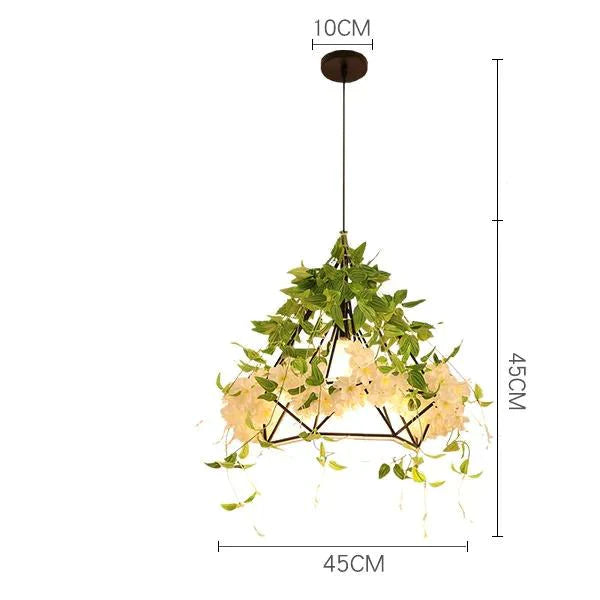 Plant Chandelier Music Restaurant Creative Chandelie White Cherry Blossom / 25 Cm Pendant