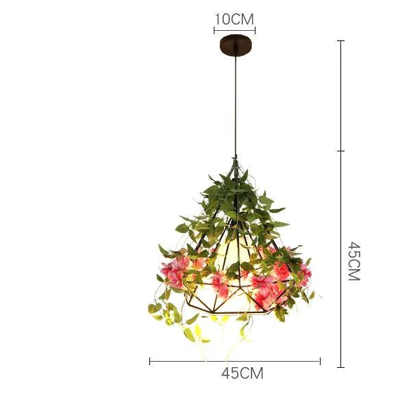 Plant Chandelier Music Restaurant Creative Chandelie Red Cherry Blossoms / 25 Cm Pendant