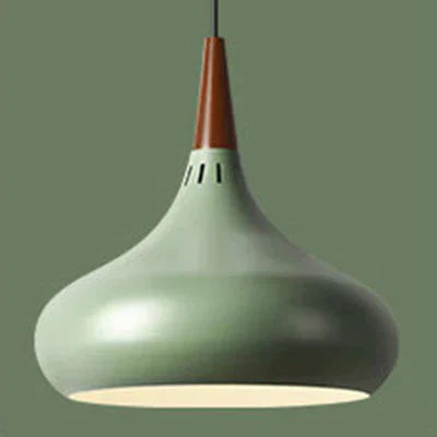 Nordic Single - Headed Wooden Dining Chandelier Personality Creativity Macaroon Color Balcony