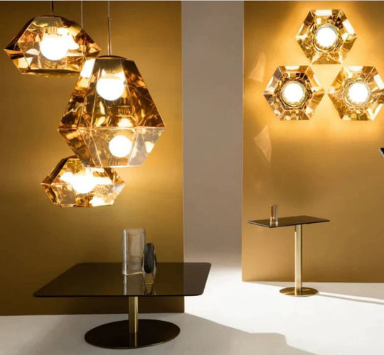 Nordic Restaurant Glass Chandelier Post - Modern Cafe Bedroom Shopping Hall Model Room Personality