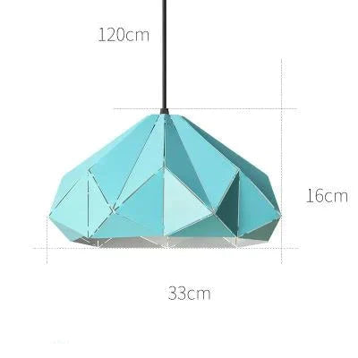 Nordic Creative Art Chandelier Personality Diamond Hollow Out Bar Restaurant Coffee Shop Lamp Iron