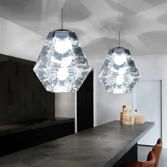 Nordic Restaurant Glass Chandelier Post - Modern Cafe Bedroom Shopping Hall Model Room Personality