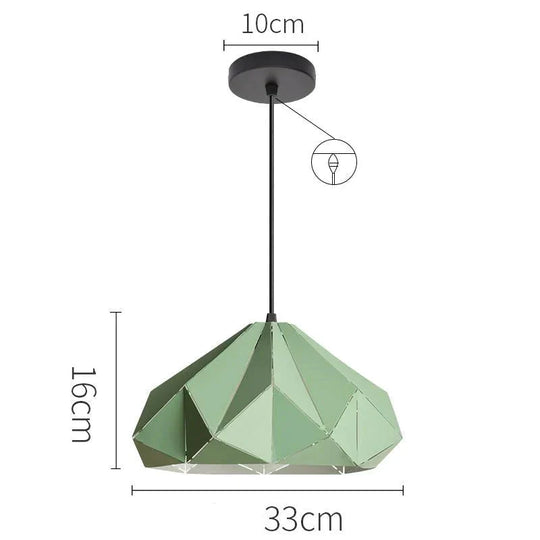 Nordic Creative Art Chandelier Personality Diamond Hollow Out Bar Restaurant Coffee Shop Lamp Iron