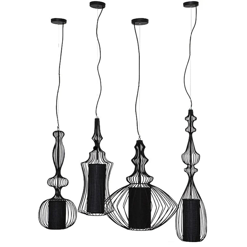 Creative Cafe Retro Birdcage Lamp Chandelier Pendant