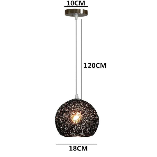 Simple Nordic Aluminum Chandelier Black / Without Bulbs Pendant